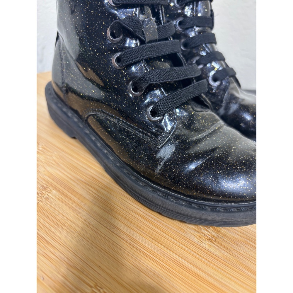 Thereabouts Boots Size 10M Lil Reese Black Glitter Sparkle Lace Up Side Zip - Picture 4 of 13